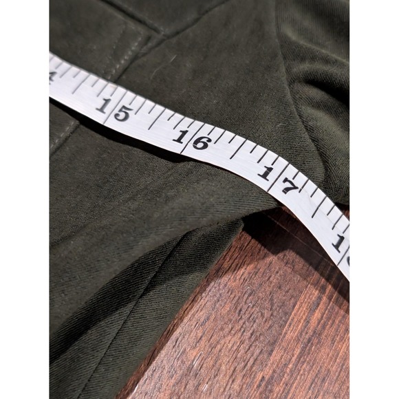 Vintage Express Jacket Womens XS Olive Green Faux Suede Blazer Buttons Notched - Picture 7 of 13